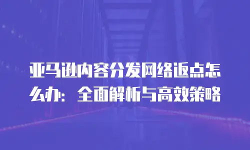 亚马逊内容分发网络返点怎么办：全面解析与高效策略