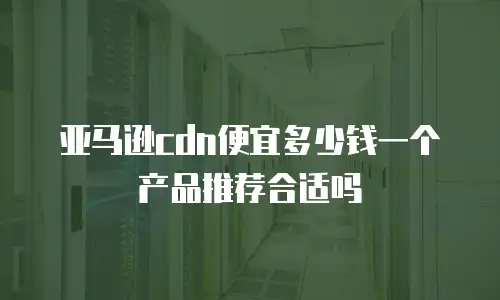 亚马逊cdn便宜多少钱一个产品推荐合适吗