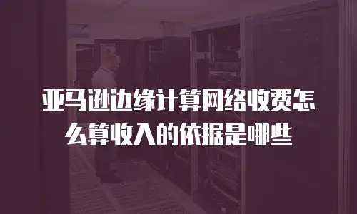 亚马逊边缘计算网络收费怎么算收入的依据是哪些