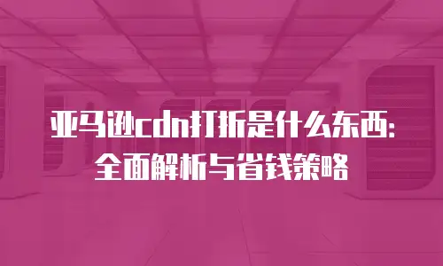 亚马逊cdn打折是什么东西：全面解析与省钱策略