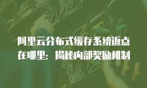阿里云分布式缓存系统返点在哪里：揭秘内部奖励机制