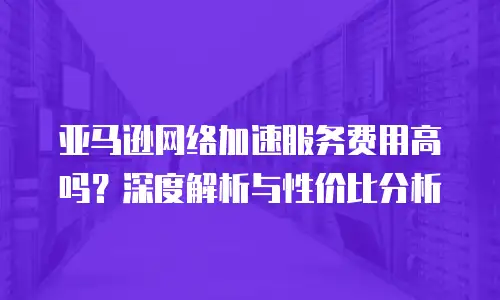亚马逊网络加速服务费用高吗？深度解析与性价比分析