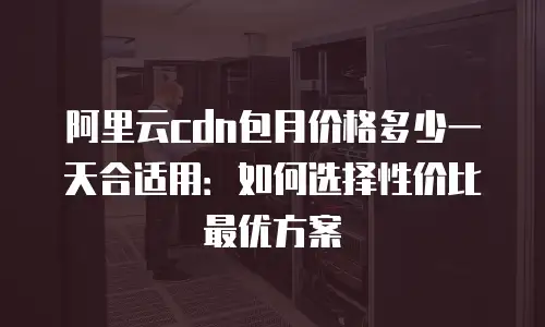 阿里云cdn包月价格多少一天合适用：如何选择性价比最优方案