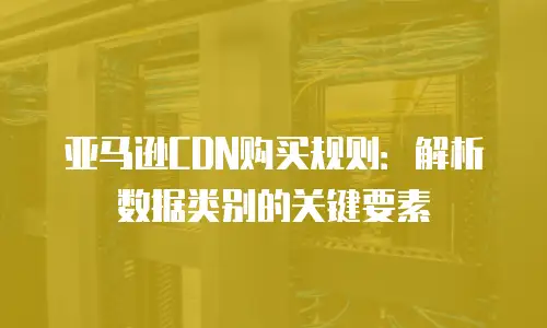 亚马逊CDN购买规则：解析数据类别的关键要素