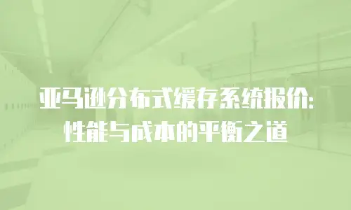 亚马逊分布式缓存系统报价：性能与成本的平衡之道