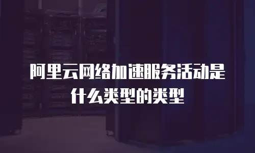 阿里云网络加速服务活动是什么类型的类型