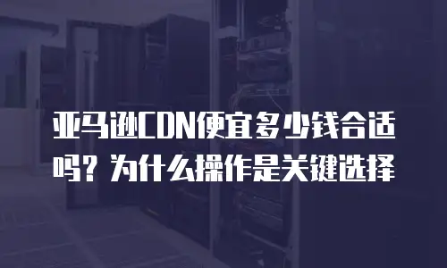 亚马逊CDN便宜多少钱合适吗？为什么操作是关键选择