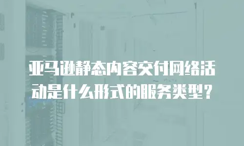 亚马逊静态内容交付网络活动是什么形式的服务类型？