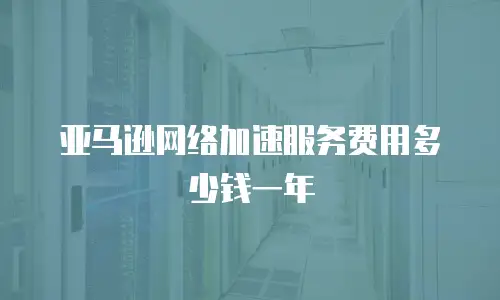 亚马逊网络加速服务费用多少钱一年