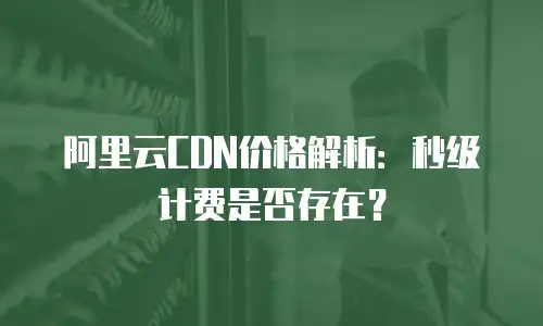 阿里云CDN价格解析：秒级计费是否存在？