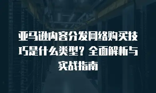 亚马逊内容分发网络购买技巧是什么类型？全面解析与实战指南