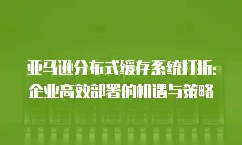 亚马逊分布式缓存系统打折：企业高效部署的机遇与策略