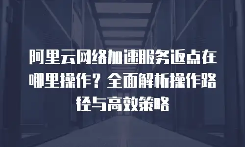 阿里云网络加速服务返点在哪里操作？全面解析操作路径与高效策略