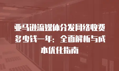 亚马逊流媒体分发网络收费多少钱一年：全面解析与成本优化指南