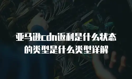 亚马逊cdn返利是什么状态的类型是什么类型详解