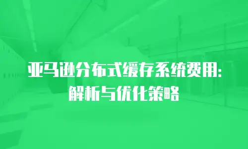 亚马逊分布式缓存系统费用：解析与优化策略