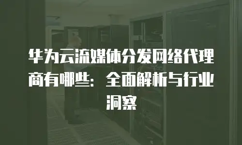 华为云流媒体分发网络代理商有哪些：全面解析与行业洞察