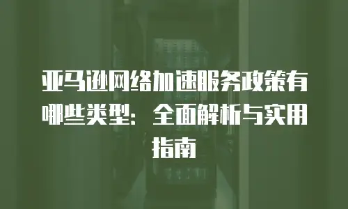 亚马逊网络加速服务政策有哪些类型：全面解析与实用指南