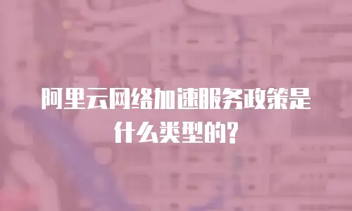 阿里云网络加速服务政策是什么类型的?