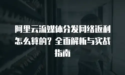 阿里云流媒体分发网络返利怎么算的？全面解析与实战指南