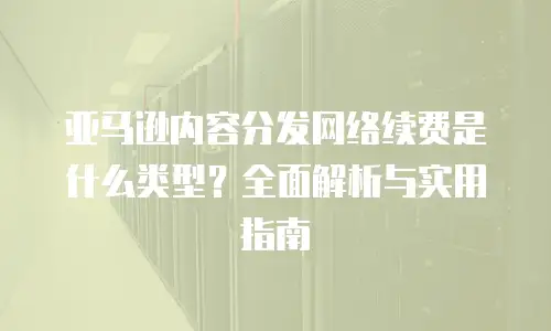 亚马逊内容分发网络续费是什么类型？全面解析与实用指南