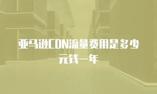 亚马逊CDN流量费用是多少元钱一年