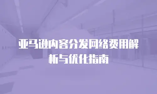 亚马逊内容分发网络费用解析与优化指南