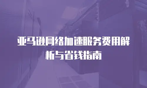 亚马逊网络加速服务费用解析与省钱指南
