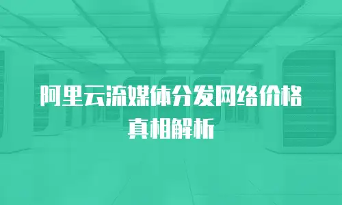 阿里云流媒体分发网络价格真相解析