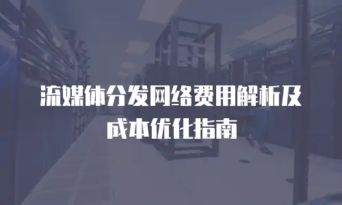 流媒体分发网络费用解析及成本优化指南