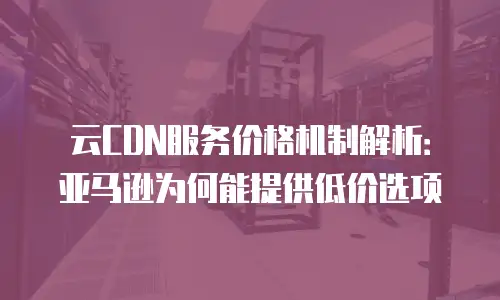 云CDN服务价格机制解析：亚马逊为何能提供低价选项