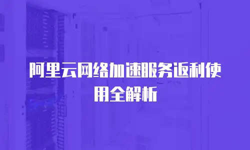阿里云网络加速服务返利使用全解析
