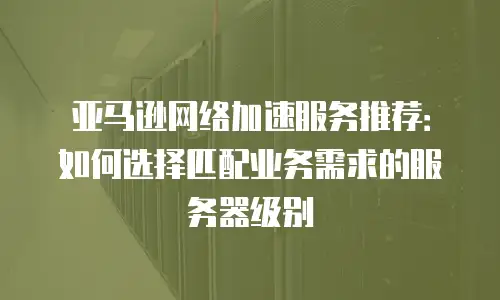 亚马逊网络加速服务推荐：如何选择匹配业务需求的服务器级别