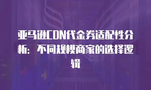 亚马逊CDN代金券适配性分析：不同规模商家的选择逻辑
