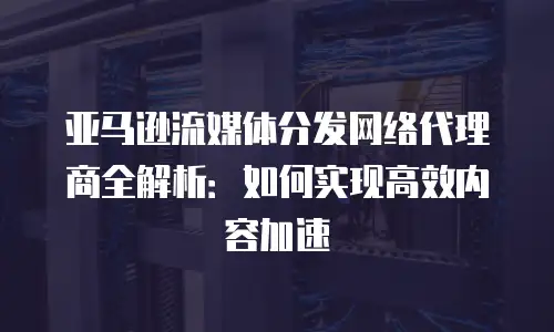 亚马逊流媒体分发网络代理商全解析：如何实现高效内容加速