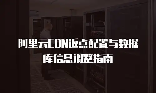 阿里云CDN返点配置与数据库信息调整指南