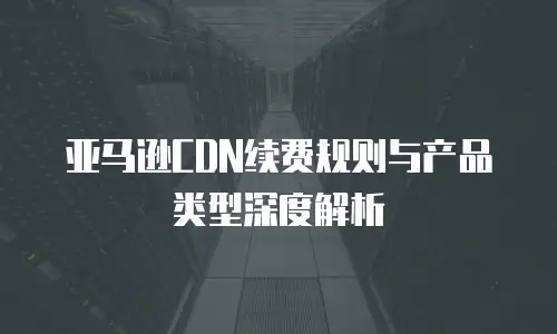 亚马逊CDN续费规则与产品类型深度解析