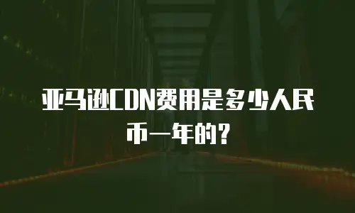 亚马逊CDN费用是多少人民币一年的？