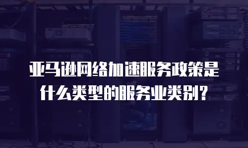 亚马逊网络加速服务政策是什么类型的服务业类别？