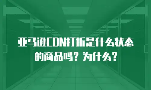 亚马逊CDN打折是什么状态的商品吗？为什么？