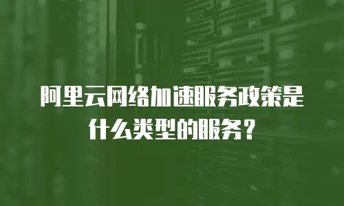 阿里云网络加速服务政策是什么类型的服务？