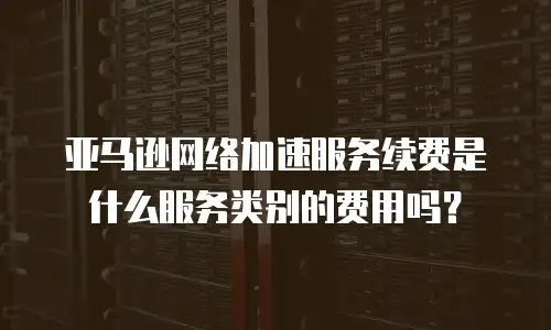 亚马逊网络加速服务续费是什么服务类别的费用吗？