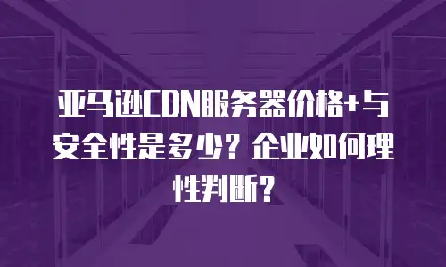 亚马逊CDN服务器价格+与安全性是多少？企业如何理性判断？