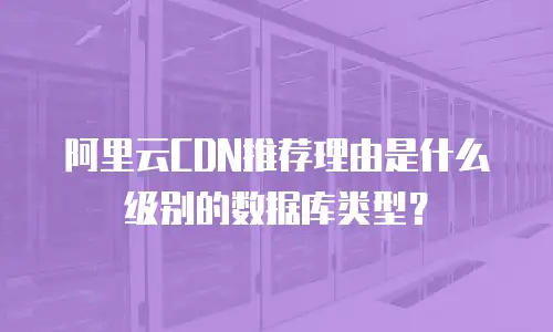 阿里云CDN推荐理由是什么级别的数据库类型？