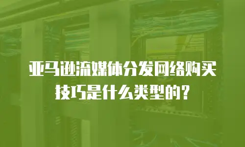 亚马逊流媒体分发网络购买技巧是什么类型的？
