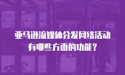 亚马逊流媒体分发网络活动有哪些方面的功能？