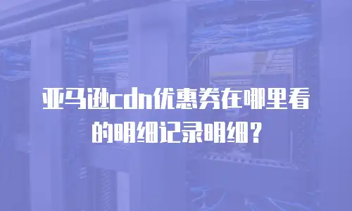 亚马逊cdn优惠券在哪里看的明细记录明细？