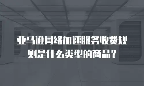 亚马逊网络加速服务收费规则是什么类型的商品？