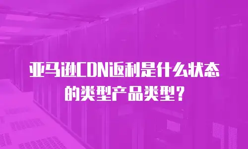 亚马逊CDN返利是什么状态的类型产品类型？