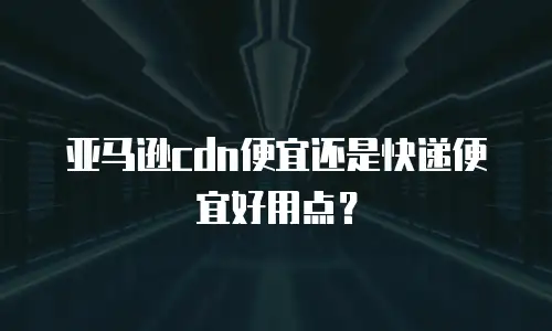 亚马逊cdn便宜还是快递便宜好用点？